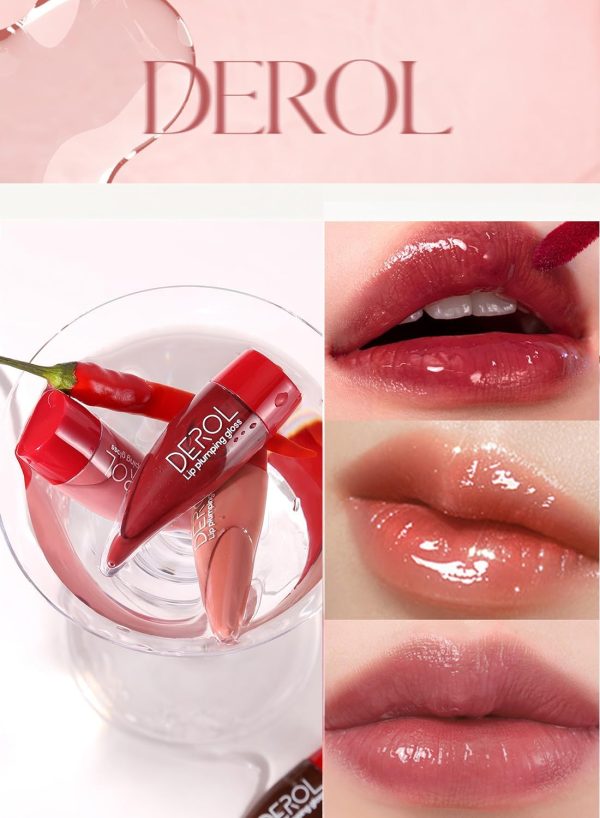 ⁦Mirror Lip Gloss, Moisturizing Long Lasting Liquid Lipstick with Essential Oil and Peppermint, Full Coverage Lip Glaze for Women-Red⁩ - الصورة ⁦3⁩