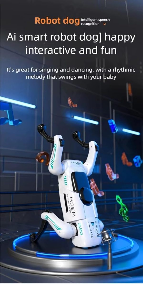 ⁦Interactive Robot Dog Toy, Remote Control Puppy with Voice Commands, Music, Dance, Water Bomb Launcher, Educational Gift for Kids 6-12 Size 32x2919cm | كلب روبوت للأطفال | كلب روبوت ذكي⁩ - الصورة ⁦5⁩