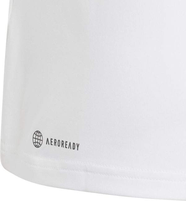 ⁦adidas female Junior Train Essentials Aeroready 3-stripes Slim-fit Training T-shirt⁩ - الصورة ⁦4⁩
