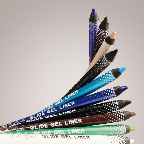 ⁦L.A. Girl Glide Gel Eyeliner Pencil – Brown Long-Lasting, Smudge-Proof, Smooth Application, Waterproof Formula for All-Day Wear, Intense Pigment, Cruelty-Free Eye Makeup, 1.2g⁩ - الصورة ⁦9⁩