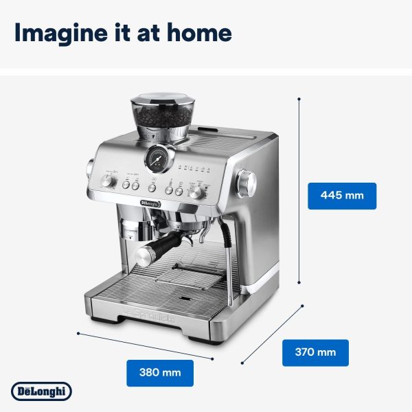 ⁦De'Longhi Cold Brew Coffee Machine LA SPECIALISTA OPERA Semi-Automatic Barista Espresso Machine with Built-in Grinder & Smart Tamping, Cold Extraction, 15 Bar Pressure, 15 Adjustable Settings EC9555.M⁩ - الصورة ⁦2⁩