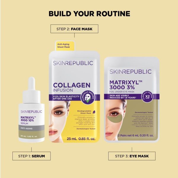 ⁦Skin Republic Matrixyl 3000 3% Under Eye Mask Patch | Reduces Deep Wrinkles & Improves Skin Texture | Boosts Elasticity and Firmness (Pack of 2 Pairs)⁩ - الصورة ⁦7⁩