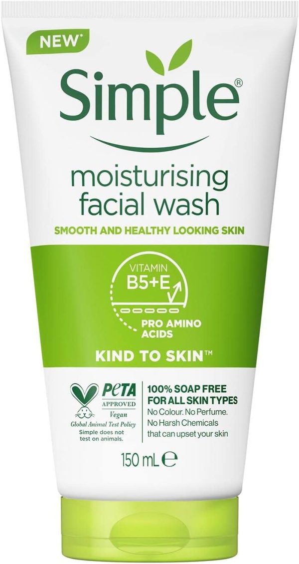 ⁦Simple Kind to Skin Moisturising Facial Wash (150ml) - Pack of 2⁩ - الصورة ⁦2⁩