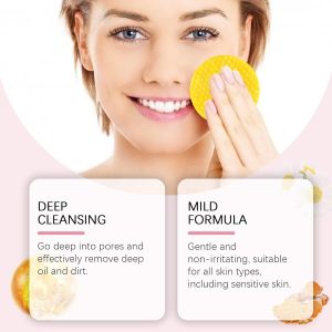 HOFEESEA 40pcs Turmeric Cleansing Pads, Kojic Acid And Turmeric Cleansing Pads, Exfoliating, Helps Balance Skin Oil And Water, Enriched Vitamin C, Gentle & Non-Irritating for Face Body