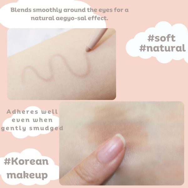 ⁦[thebom] AegyoSal Eyeliner Under-Eye Enhancing Pencil Highlighter Eye Makeup (Pink Rosy+Salmon Pink)⁩ - الصورة ⁦6⁩