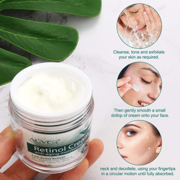 ⁦Retinol Cream for Face, Retinol, Advanced Moisture Retinol Cream, Reduce Wrinkles and Fine Lines⁩ - الصورة ⁦6⁩