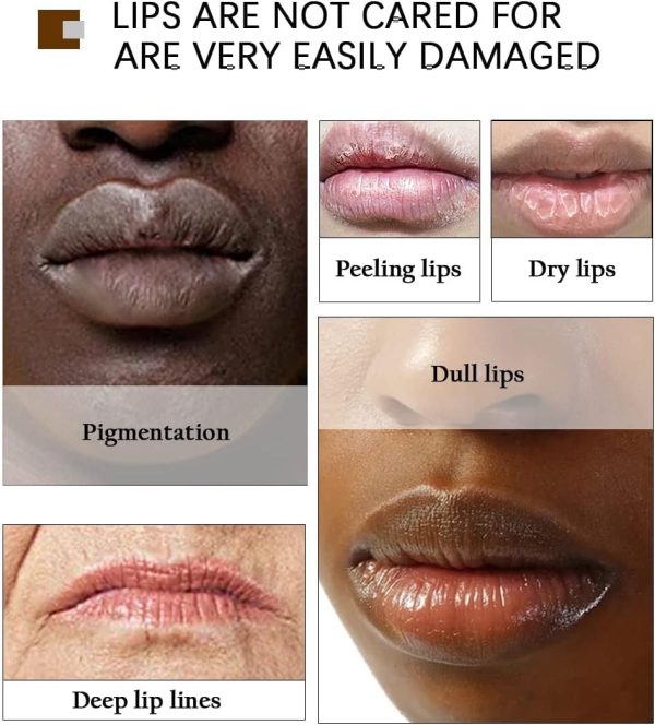 ⁦GEEKOL Lip Lightening Scrub Balm Remove Dull Lips Moisturizing Reduce Pigmentation Black Lips Anti-Drying Remove Dead Skin Lip Care⁩ - الصورة ⁦4⁩