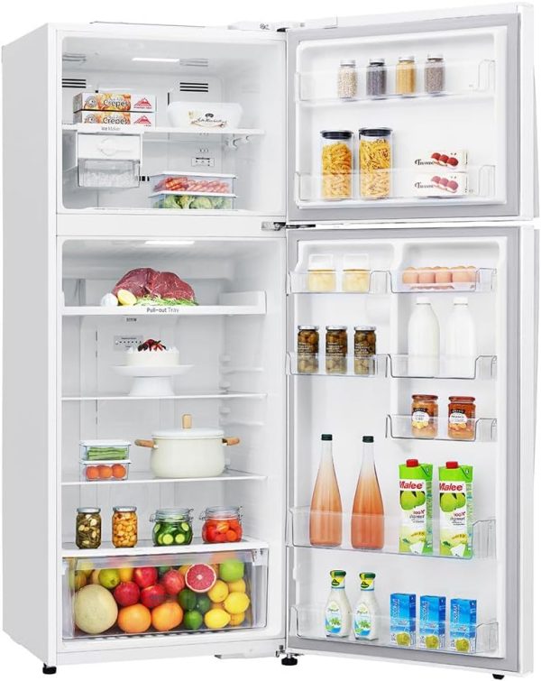 ⁦LG Refrigerator 2 Door, Size 15.4 Feet, 379 Liter, Inverter, LED Light, White - LT17CBBWIN⁩ - الصورة ⁦5⁩