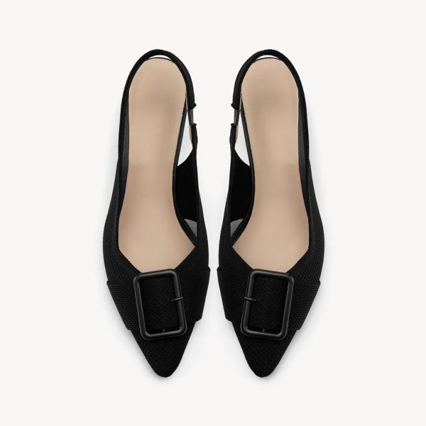 ⁦NEWBELLA Women's Pointed Toe Heeled Mules - Minimalist Backstrap Pumps for Work, Office & Dressy Occasions⁩ - الصورة ⁦5⁩