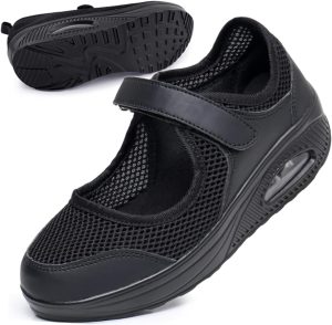 Women's Comfortable Working Nurse Shoes Non-Slip Adjustable Breathable Walking Buffer Fitness Casual Nursing Orthotic Shoes