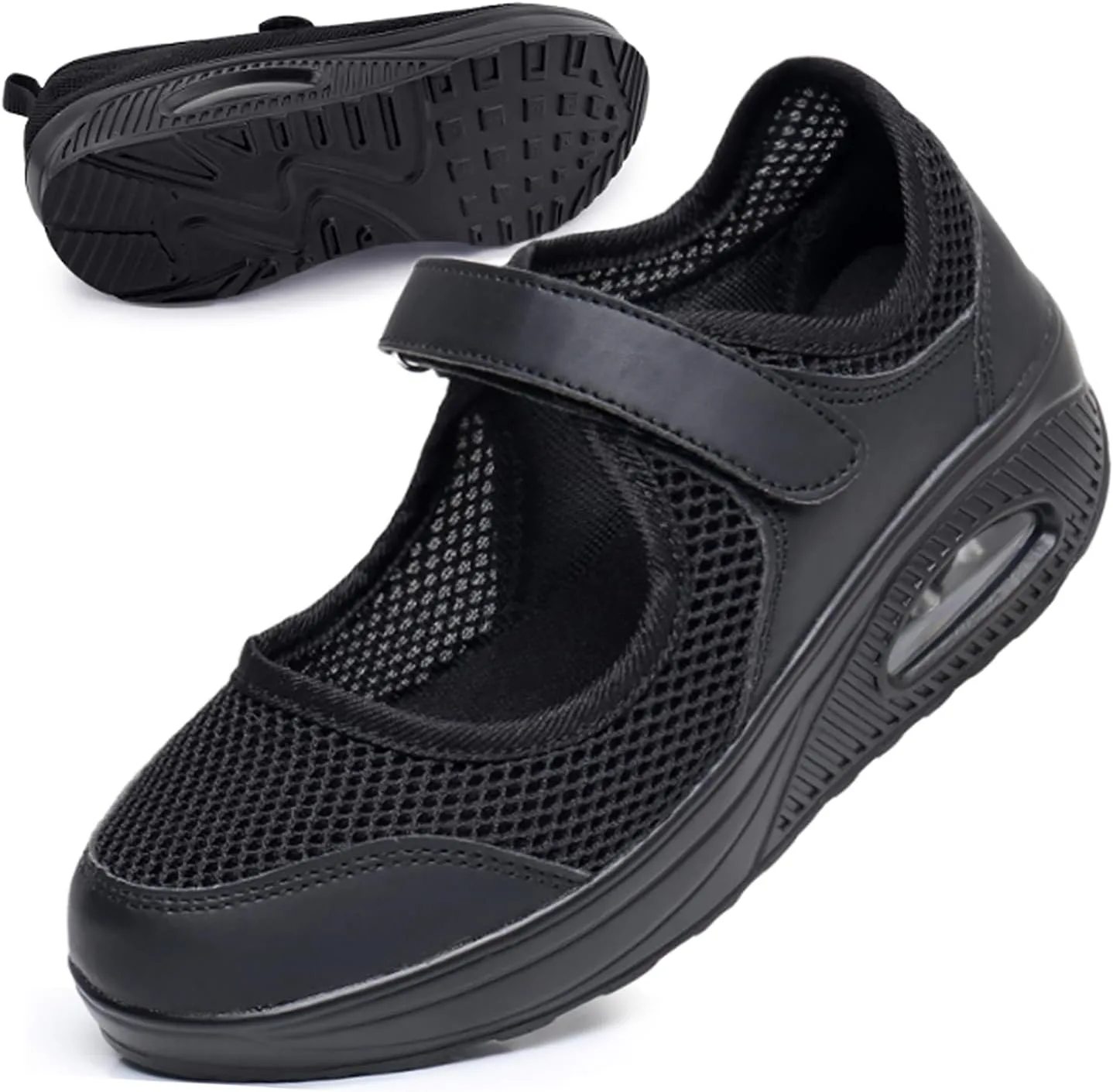 Women's Comfortable Working Nurse Shoes Non-Slip Adjustable Breathable Walking Buffer Fitness Casual Nursing Orthotic Shoes
