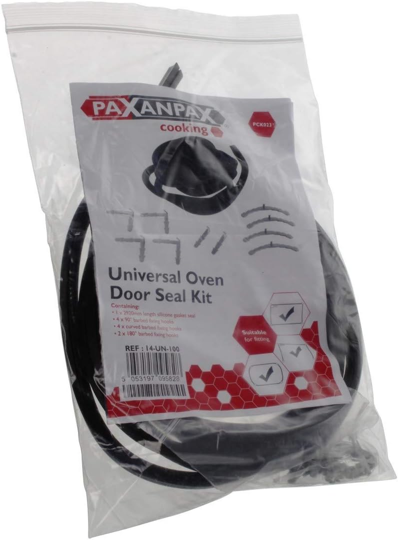 Paxanpax PCK023 Universal '3-in-1' 3-Sided, 4-Sided & Round Cornered Silicone Rubber Oven Door Gasket Seal Kit 2 Paxanpax PCK023 Universal '3-in-1' 3-Sided, 4-Sided & Round Cornered Silicone Rubber Oven Door Gasket Seal Kit - الصورة 2