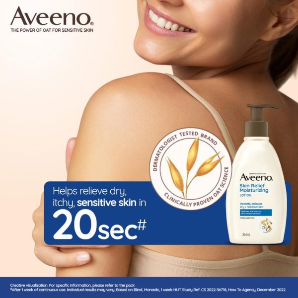⁦Aveeno Skin Relief Moisturizing Lotion 354mL⁩ - الصورة ⁦4⁩