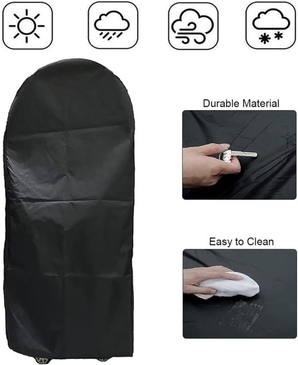 ⁦420D Fan Cover Misting Fan Cover, Cooling Waterproof Spray Fan Cover, Outdoor Industrial Fan Dust Cover, Water Misting Fan Covers, Patio Water Tank Electric Fans Case Heavy Duty Large (No Fan)⁩ - الصورة ⁦2⁩