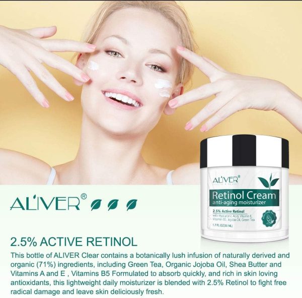 ⁦Retinol Cream for Face, Retinol, Advanced Moisture Retinol Cream, Reduce Wrinkles and Fine Lines⁩ - الصورة ⁦4⁩