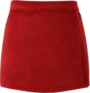 SEAUR Kids Girls Short Skirt Tweed Mini Skirt Elasticated Waist Plaid School Skorts A-line Elegant Skirt with Lining Shorts for Fall Winter 110-170