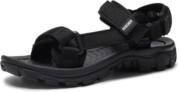 SYKT Womens Sandal Sport Sandals Open Toe Slide Sandals Ankle Strap Hiking Sandal Adjustable Velcro Arch Fit