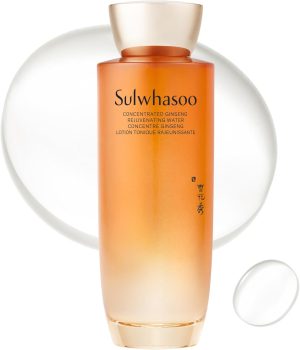 Sulwhasoo Concentrated Ginseng Renewing Water - Hydrating Korean Face Toner, Anti-Aging Skincare, Visibly Improves Wrinkles and Firmness, Niacinamide, Hyaluronic Acid & Glycerin - 5.07 fl. oz.
