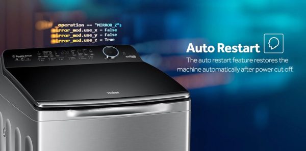 ⁦Haier 8 Kg Fully Automatic Washing Machine, Top Load, 8 Program, i Wash, Fuzzy Control, Quick Wash, Bionic Filter, HWM80-316S6, Silver⁩ - الصورة ⁦8⁩
