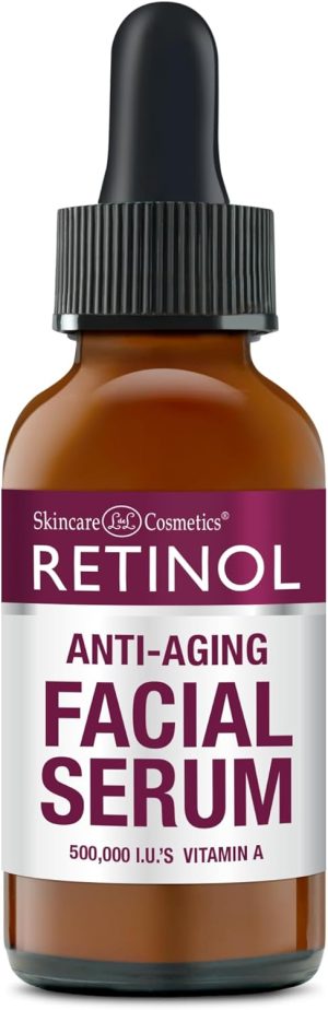 Retinol Skincare LdeL Cosmetics Vitamin Enriched Anti-Wrinkle Facial Serum, 1 oz