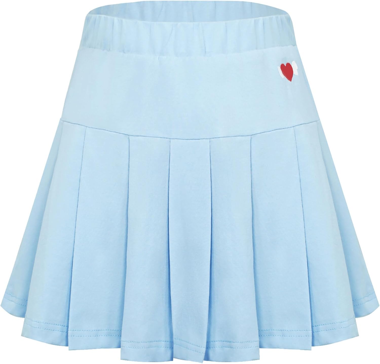SEAUR Kids Girls Short Skirt Pleated Skater Skirt Elastic Waist Tennis Skort School Uniform Cotton Sport Skirt with Inner Shorts for 3-11 Years 1 SEAUR Kids Girls Short Skirt Pleated Skater Skirt Elastic Waist Tennis Skort School Uniform Cotton Sport Skirt with Inner Shorts for 3-11 Years