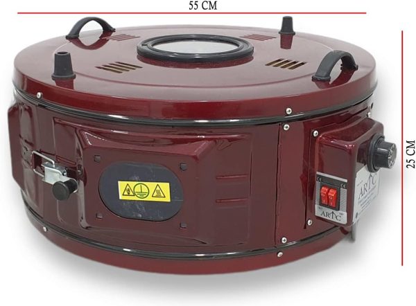 ⁦ARTC Home Type Round Toaster Oven Multifunction Electric Turkey Roaster Oven for Toasting/Baking/Broiling (42 Ltr)⁩ - الصورة ⁦3⁩