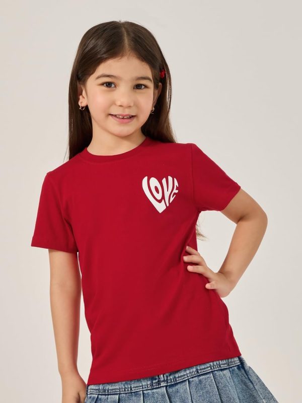 ⁦Styli Girls Graphic Print Short Sleeve T-Shirt⁩ - الصورة ⁦4⁩