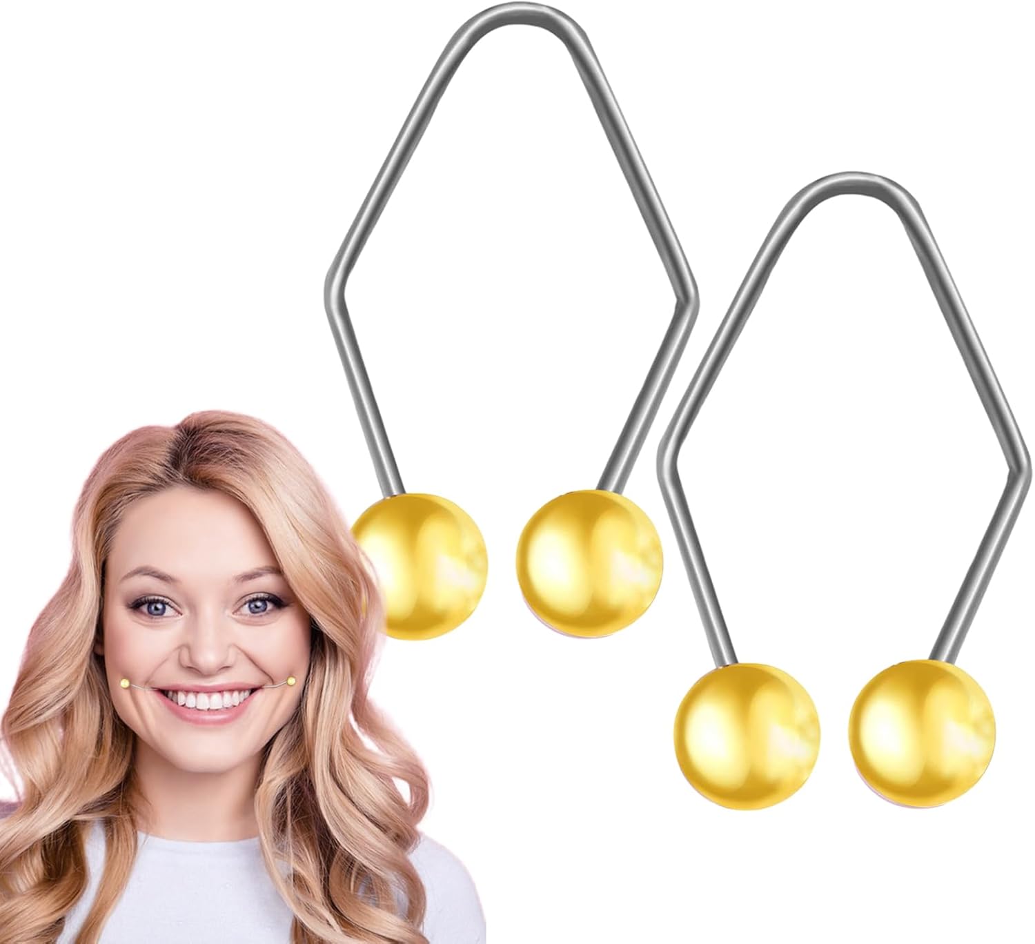 Cheek Exerciser,Fashionable Stainless Steel Muscle Trainer for Cheeks - Face Beauty Products for Smile for Studying, Working, Reading, Typing, Sleeping 6 Cheek Exerciser,Fashionable Stainless Steel Muscle Trainer for Cheeks - Face Beauty Products for Smile for Studying, Working, Reading, Typing, Sleeping - الصورة 6