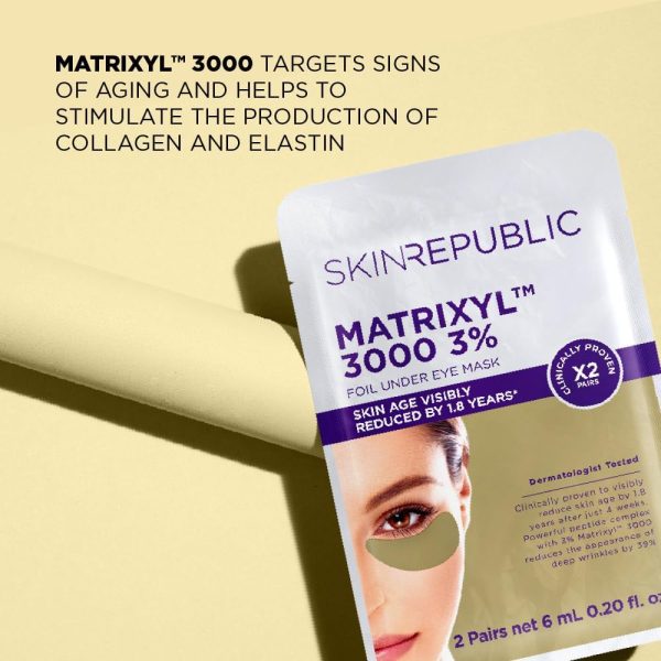 ⁦Skin Republic Matrixyl 3000 3% Under Eye Mask Patch | Reduces Deep Wrinkles & Improves Skin Texture | Boosts Elasticity and Firmness (Pack of 2 Pairs)⁩ - الصورة ⁦3⁩