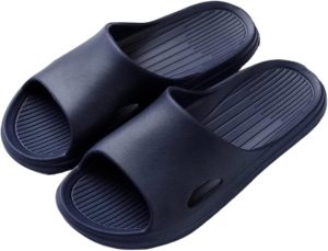 ARCFEETORY Women Bathroom Slippers Open Toe Shower Shoes Anti-slip Slippers Soft Lightweight Flat Indoor Outdoor Sandals