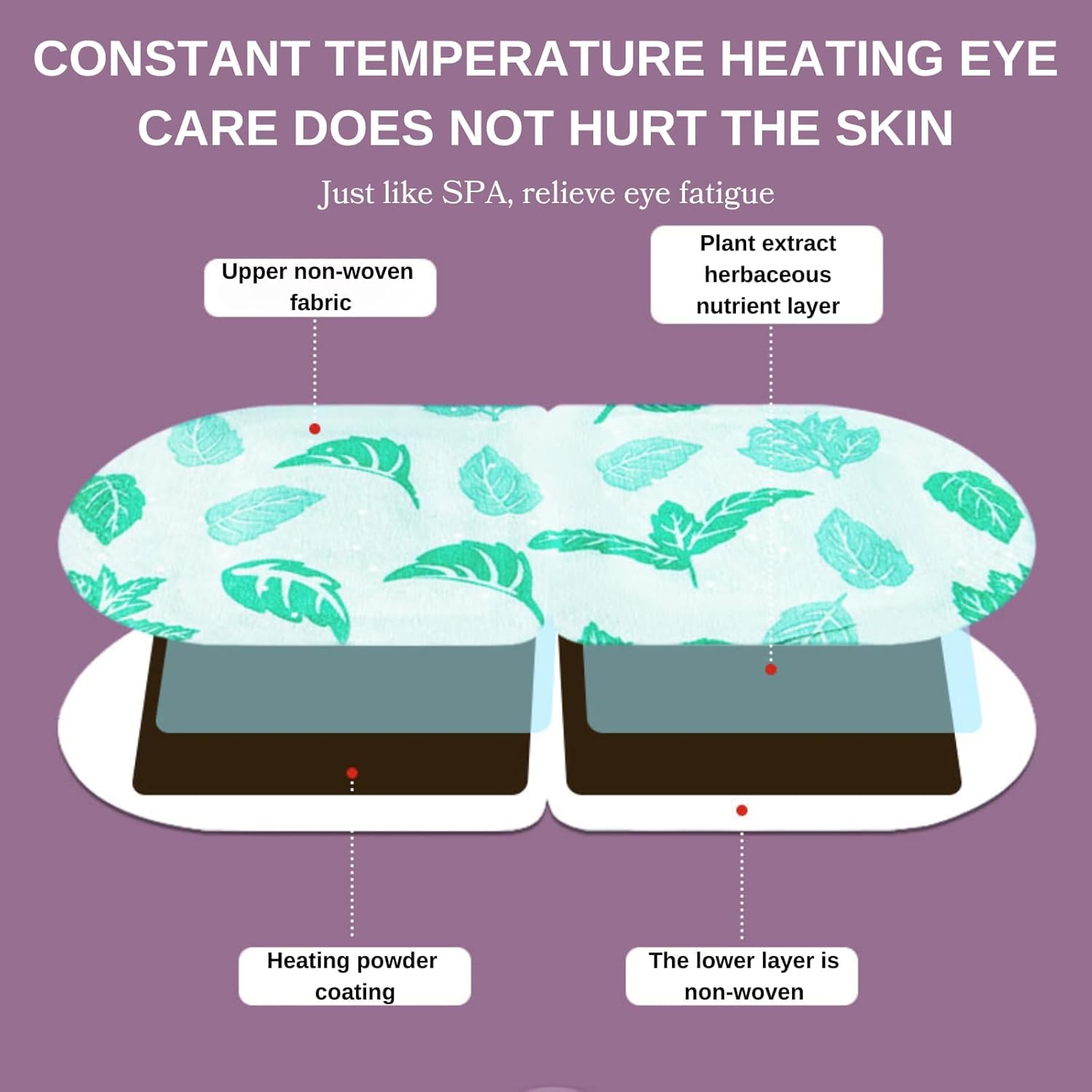 Steam Eye Mask, 10Pcs Heated Eye Mask Warm Compress for Eyes, Disposable Self Heating Eye Mask for Sleep, Travel Essentials and Relaxation Gifts for Women (Lavender) 2 Steam Eye Mask, 10Pcs Heated Eye Mask Warm Compress for Eyes, Disposable Self Heating Eye Mask for Sleep, Travel Essentials and Relaxation Gifts for Women (Lavender) - الصورة 2