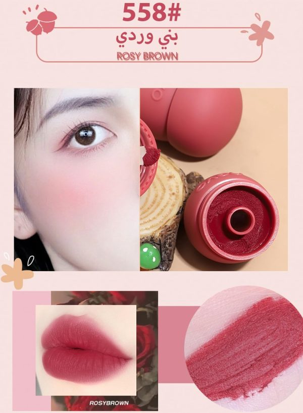 ⁦L&Wen NOVO Matte Liquid Lipstick, Long-Lasting Waterproof Lip Gloss, Non-Stick Cup with Easy Application, Lightweight Moisturizing Lip Stain for Women, Velvet Texture Lip Tint - Color 558⁩ - الصورة ⁦3⁩