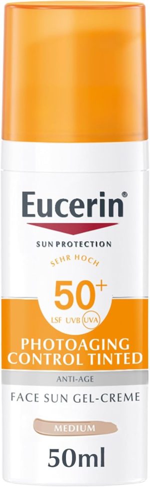 Eucerin Sun Protection Photoaging Control CC Sun Medium Tinted Cream SPF 50+ 50ml - Pack May Vary