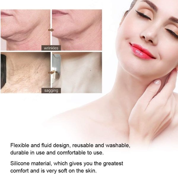 ⁦NALACAL 2PCS Wrinkle Pads, Reusable Silicone Neck Wrinkle Pad, Face Lift Stickers, Anti Wrinkle Patch for Neck Lines Removal Skin Care Anti-Wrinkle Anti-AgeingTreatment Eliminate Prevent Neck Wrinkles⁩ - الصورة ⁦6⁩