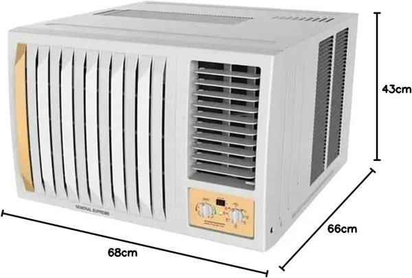 ⁦General Supreme, window AC 18,000 BTU, cold, rotary, GS1860C⁩ - الصورة ⁦2⁩