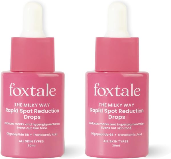FoxTale (Pack Of 2) 3% Tranexamic Acid&Peptide Serum For Pigmentation|Reduces Marks&Hyperpigmentation|Fades Dark Spots|Brightens And Evens Out Skin Tone|All Skin Types|Men And Women - 30 Ml
