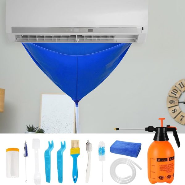 ⁦Mini Split Cleanings Kit | 1 Set Split Ac Unit Cleanings Bag | Air Conditioning System Tools, Wall Mounted Dust Washing Protector for Household⁩ - الصورة ⁦8⁩