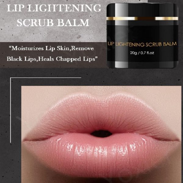 ⁦GEEKOL Lip Lightening Scrub Balm Remove Dull Lips Moisturizing Reduce Pigmentation Black Lips Anti-Drying Remove Dead Skin Lip Care⁩ - الصورة ⁦2⁩