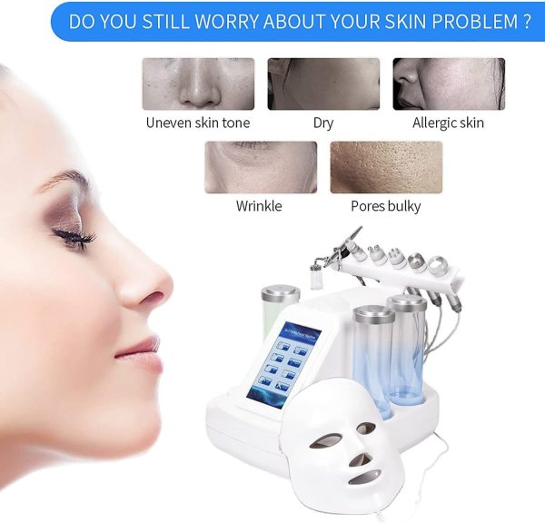 ⁦ACDBDYW 8 in 1Hydrogen Oxygen Facial Machine,Bubble Jet Hydrafacial Sprayer Lifting Moisturizing Facial Skin Care Wrinkle Remove Equipment,Whitening Shrink Pores Beauty Salon⁩ - الصورة ⁦2⁩