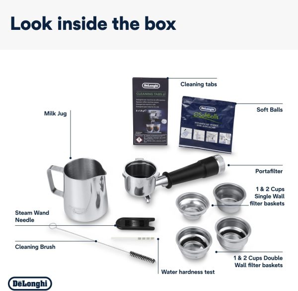 ⁦De'Longhi Cold Brew Coffee Machine LA SPECIALISTA OPERA Semi-Automatic Barista Espresso Machine with Built-in Grinder & Smart Tamping, Cold Extraction, 15 Bar Pressure, 15 Adjustable Settings EC9555.M⁩ - الصورة ⁦3⁩