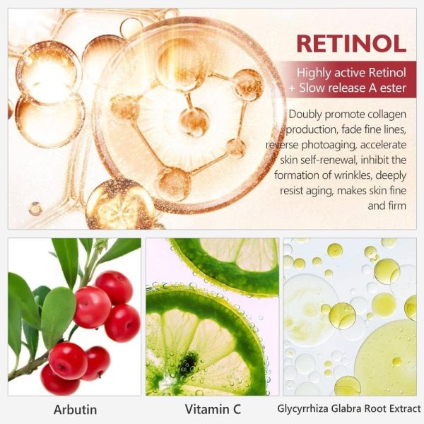 ⁦Retinol Anti Aging Eye Serum, Removes Dark Circles, Fade Fine Lines, Retinol Serum, Moisturizing Firming Anti Wrinkle Brighten Skin⁩ - الصورة ⁦2⁩