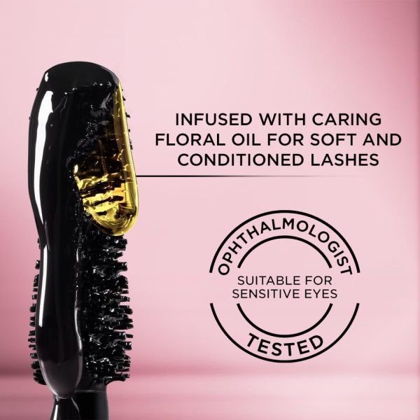 ⁦L'Oreal Paris Makeup Voluminous Lash Paradise Mascara, Voluptuous Volume, Intense Length, Feathery Soft Full Lashes, No Flaking, Smudging or Clumping, Latte Brown, 0.28 Fl Oz⁩ - الصورة ⁦6⁩