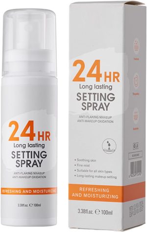 24-Hour Long-Lasting Makeup Setting Spray for All Skin Types, Anti-Flaking & Anti-Oxidation, Fine Mist Coverage, Hydrating & Refreshing, with Aloe Vera & Botanical Extracts, Perfect for Daily Wear