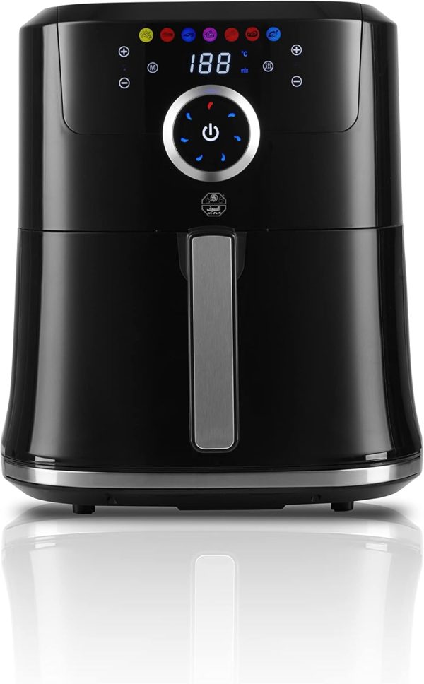 ALSAIF 6Liter 1800W Electric Air Healthy Fryer With Digital to Fry, Bake, Grill, Roast Or Reheat, Black AL7403 2 Years warranty