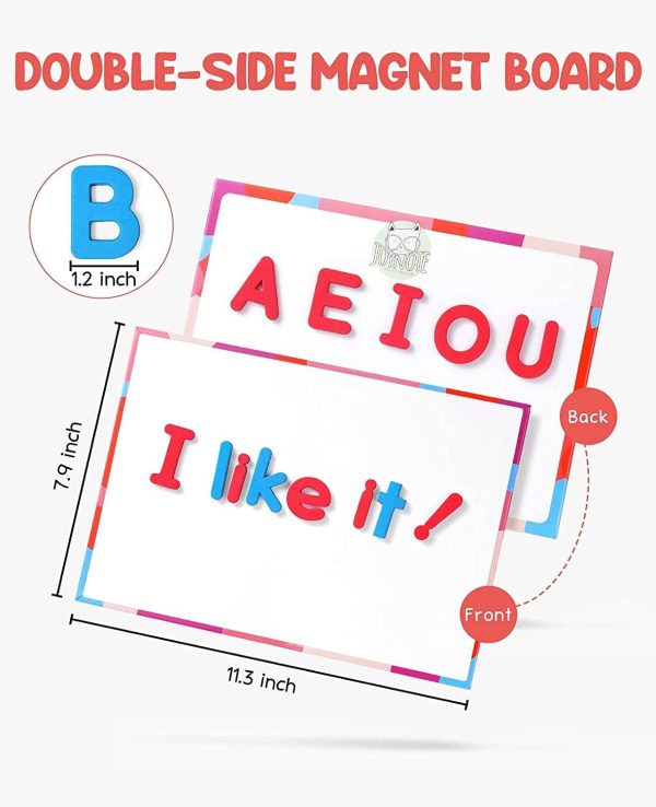⁦SYOSI Magnetic Letters Kit, A-Z Foam Magnetic Letters, Alphabet Letters, 234 Pcs with Large Double-Side Magnet Board, Educational Refrigerator Magnets for Preschool Learning Spelling⁩ - الصورة ⁦6⁩