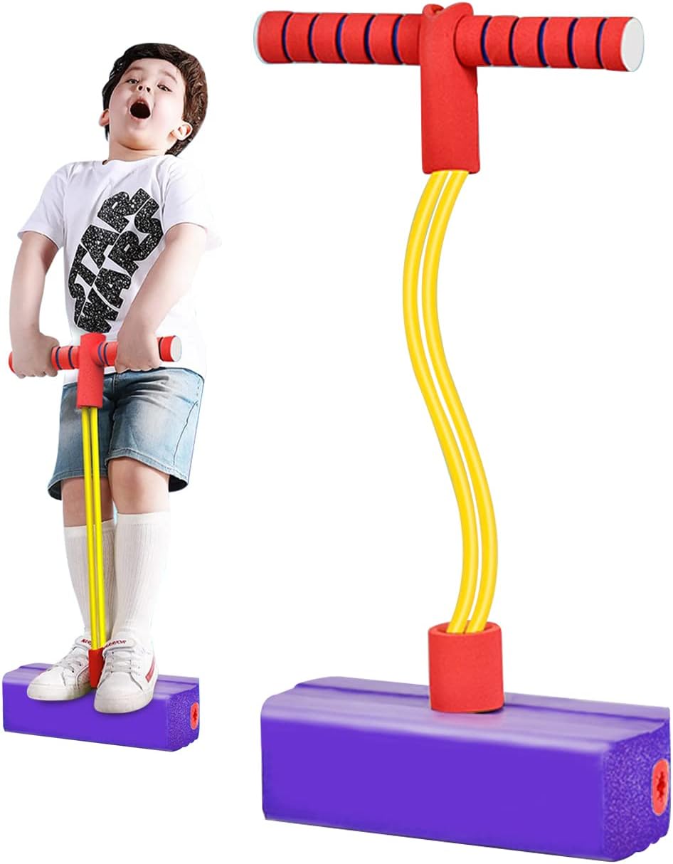 IBAMA Foam Pogo Jumper For Kids, Toddler Training Pogo Sticks With Squeaky Sounds, Bouncy Toy For Boys And Girls, 250 Pound Capacity Purple, FJump01 PP 1 IBAMA Foam Pogo Jumper For Kids, Toddler Training Pogo Sticks With Squeaky Sounds, Bouncy Toy For Boys And Girls, 250 Pound Capacity Purple, FJump01 PP