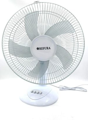 Refura RE-706 70W 3-Speed Table Fan, 16-Inch Size, White