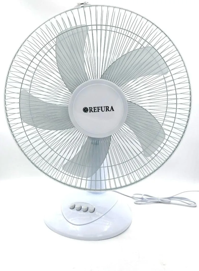 Refura RE-706 70W 3-Speed Table Fan, 16-Inch Size, White