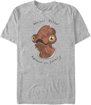 Star Wars mens Admiral Ackbar T-Shirt