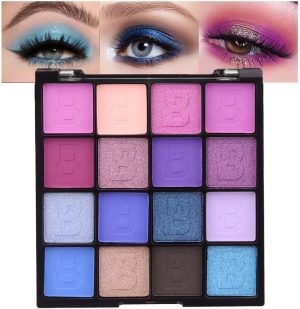 X spring Eyeshadow Palette, 16 Colors Matte Glitter Eyeshadow, Long Lasting Waterproof Blendable Eye Shadow Palette, Colorful Eye Shadow Pallet Make Up for Women and Girls